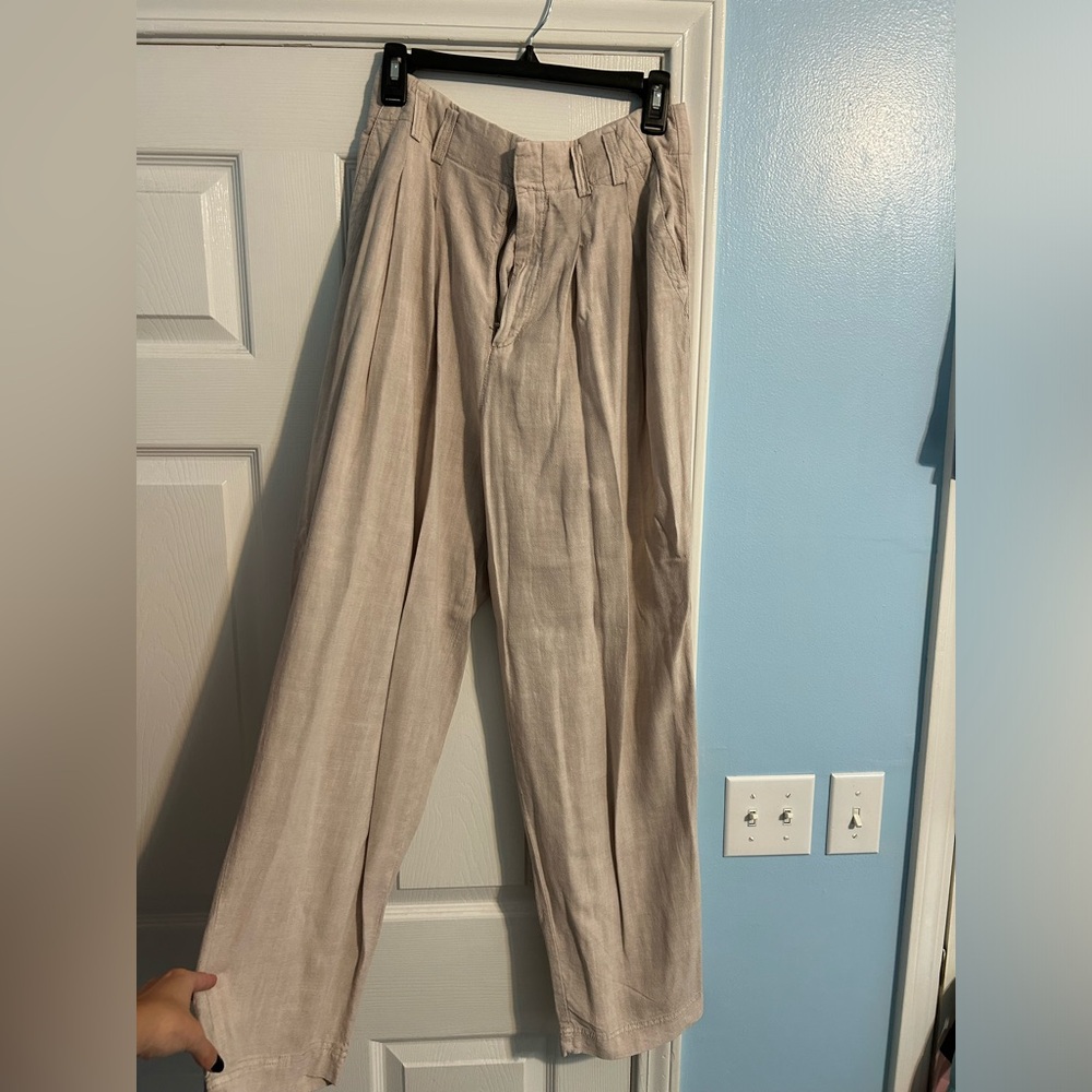 free people calla pleated trousers, size 6